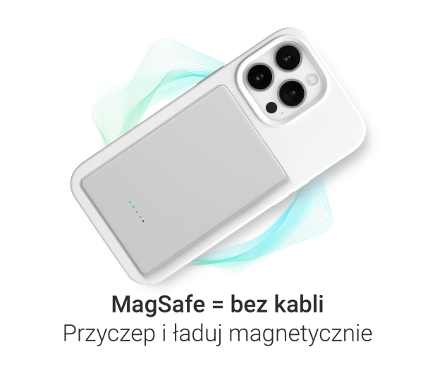 Silver Monkey Powerbank Smart 5000 mAh MagSafe UltraSlim 3w1 Srebrny - 1361041 - zdjęcie 6